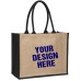 17.7''x13.8''x6.3'' Jute Bags Horizontal Style With 1 Side Screen Printing