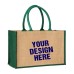 17.7''x13.8''x6.3'' Jute Bags Horizontal Style With 1 Side Screen Printing