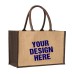 17.7''x13.8''x6.3'' Jute Bags Horizontal Style With 1 Side Screen Printing
