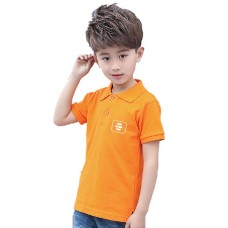 195g CVC Plain Color Short Sleeve Polos Kids Sizes