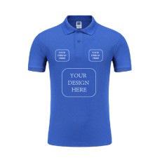195g CVC Plain Color Short Sleeve Polos Unisex
