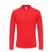 Unisex 220g Pure Cotton Long-Sleeve Polos-Shirts