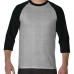 180g Gildan 3/4  Sleeve T-shirts
